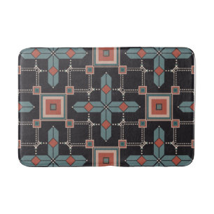 Pattern Geometric Vintage Trendy Bath Mat