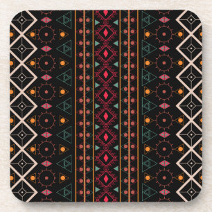 Pattern Geometric Vintage Trendy Stylish Colourful Coaster