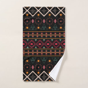 Pattern Geometric Vintage Trendy Stylish Colourful Hand Towel