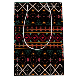 Pattern Geometric Vintage Trendy Stylish Colourful Medium Gift Bag