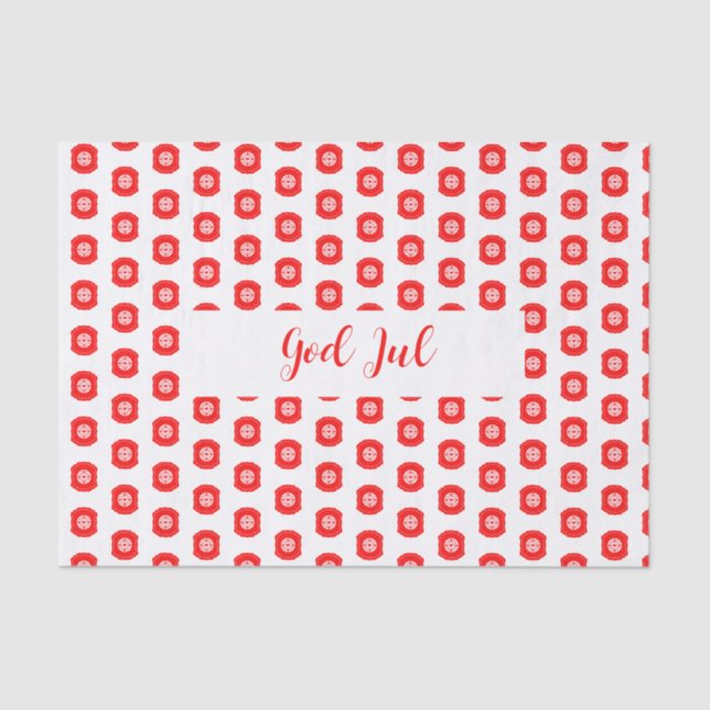 Pattern God Jul Merry Christmas Holiday Gift Tissue Paper (Front)