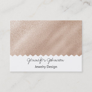 Pattern Gold Foil Jewellery Design Business Card