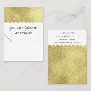Pattern Gold Glitter Necklace Display Card
