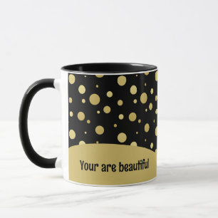 Pattern Gold Polka Coffee Mug