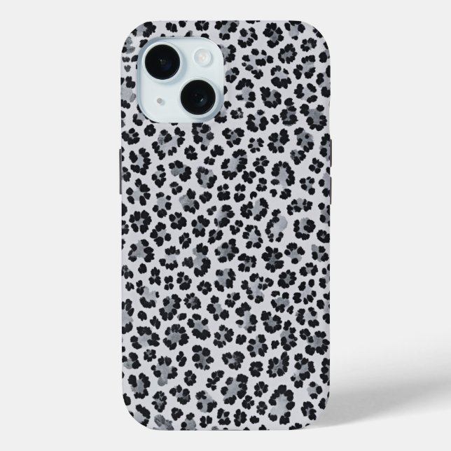 Pattern Gray Leopard Print Case-Mate iPhone Case (Back)
