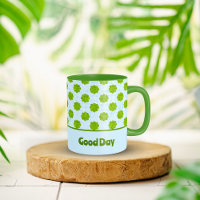 Pattern green Leaf Clover Coffee Mug