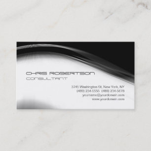 Pattern Grey White Attractive Business Card