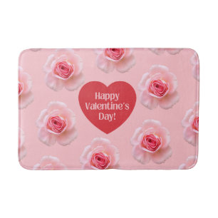 Pattern Happy Valentine`s Day 2023 Background Bath Mat