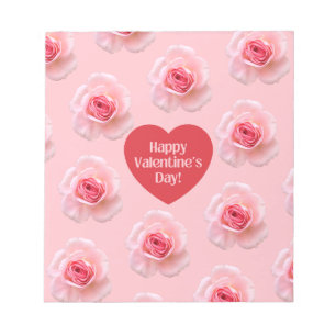 Pattern Happy Valentine`s Day 2023 Background Notepad
