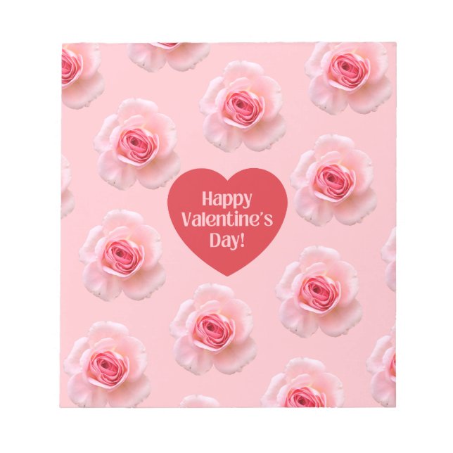 Pattern Happy Valentine`s Day 2023 Background      Notepad (Front)