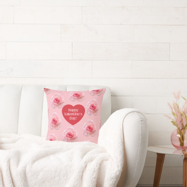 Pattern Happy Valentine`s Day 2024 Background      Cushion (Couch)