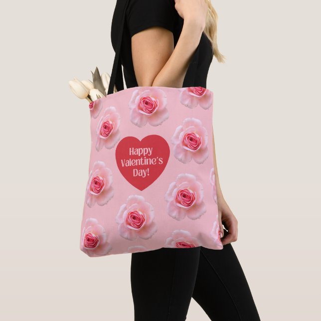 Pattern Happy Valentine`s Day 2024 Background      Tote Bag (Close Up)