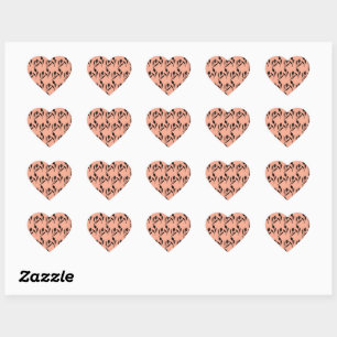 pattern heart sticker