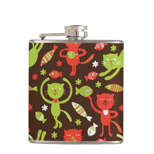 pattern hip flask