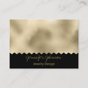 Pattern Jewellery Design Gold Foil Business Card