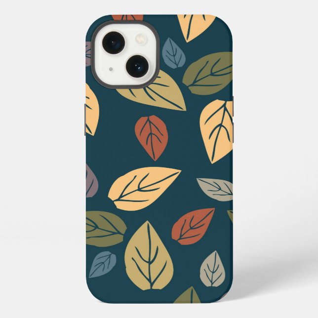 pattern leaves iPhone case (Back)