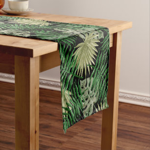 PATTERN LEAVES SEAMLESS DESIGN GIFT SHORT TABLE RUNNER