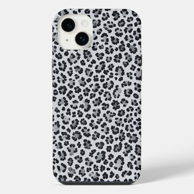 Pattern Leopard Print Gray iPhone Case (Back)