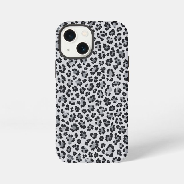 Pattern Leopard Print Gray iPhone Case (Back)