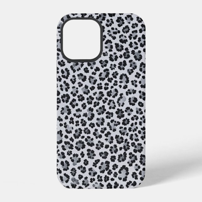 Pattern Leopard Print Gray iPhone Case (Back)