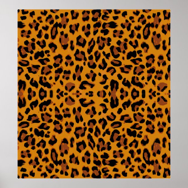 Pattern leopard skin background poster (Front)