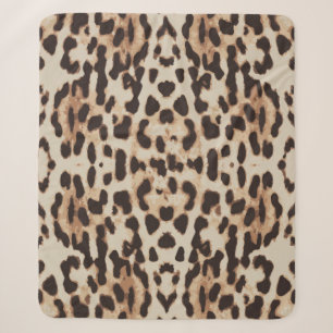 Pattern leopard skin background sherpa blanket