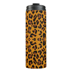 Pattern leopard skin background thermal tumbler
