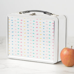 Pattern lines metal lunch box