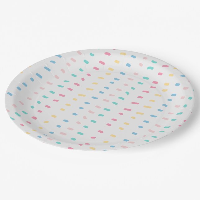 Pattern lines paper plate (Angled)