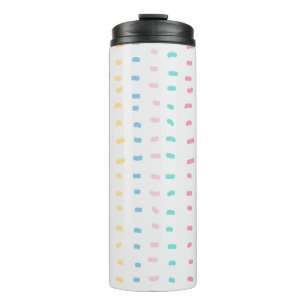 Pattern lines thermal tumbler