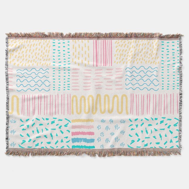 Pattern lines throw blanket (Front)