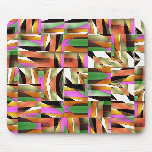 Pattern made of Abstract colour tiles Mouse Pad (Front)