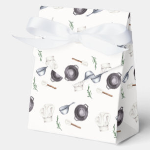 Pattern Minimalist Modern Little Chef Baby Shower  Favour Box