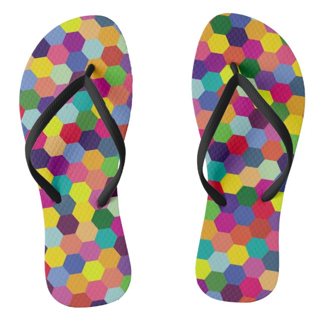 Pattern Modern Colourful- Fashion spring hipster Jandals (Footbed)