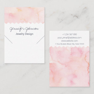 Pattern Necklace Watercolor Rose Display Card