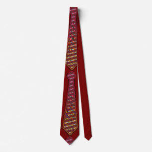 Pattern Novelty Dk Red Tie