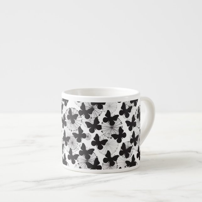 pattern of a butterfly espresso cup (Front Right)