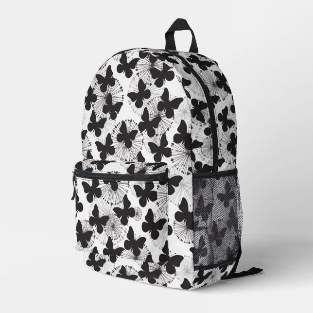 pattern of a butterfly printed backpack (Back Corner Right)