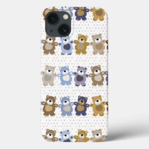 pattern of a toy teddy bear iPhone 13 case