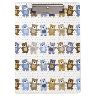pattern of a toy teddy bear clipboard