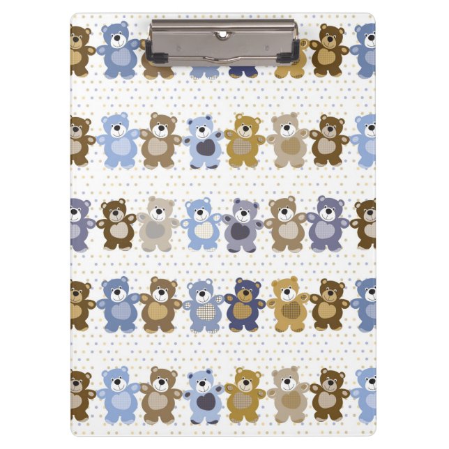 pattern of a toy teddy bear clipboard (Front)