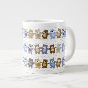 pattern of a toy teddy bear large coffee mug