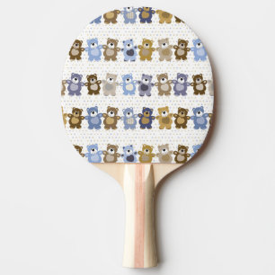 pattern of a toy teddy bear ping pong paddle