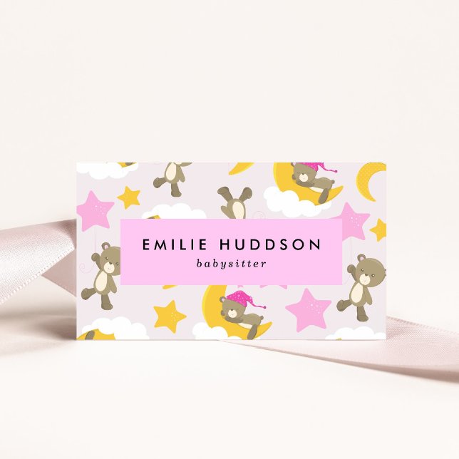 Pattern Of Bears, Babysitter, Day Care, Child Care Business Card (Creator Uploaded)