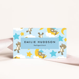 Pattern Of Bears, Babysitter, Day Care, Child Care Business Card