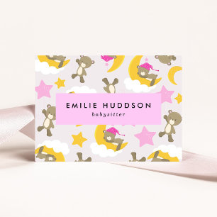 Pattern Of Bears, Babysitter, Day Care, Child Care Business Card
