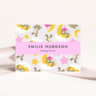Pattern Of Bears, Babysitter, Day Care, Child Care Business Card