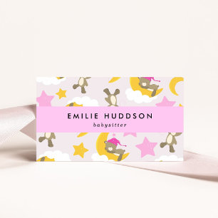 Pattern Of Bears, Babysitter, Day Care, Child Care Business Card