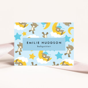 Pattern Of Bears, Babysitter, Day Care, Child Care Business Card