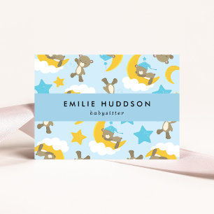 Pattern Of Bears, Babysitter, Day Care, Child Care Business Card